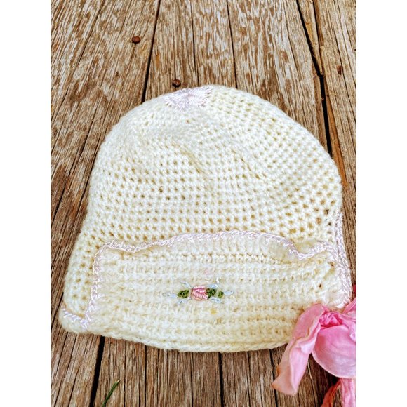 Antique lot crochet baby hat Wool/cotton - Picture 7 of 16